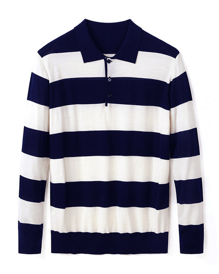 Men's Fashion Casual Long Sleeve Jacquard Close-fitting Sweater
