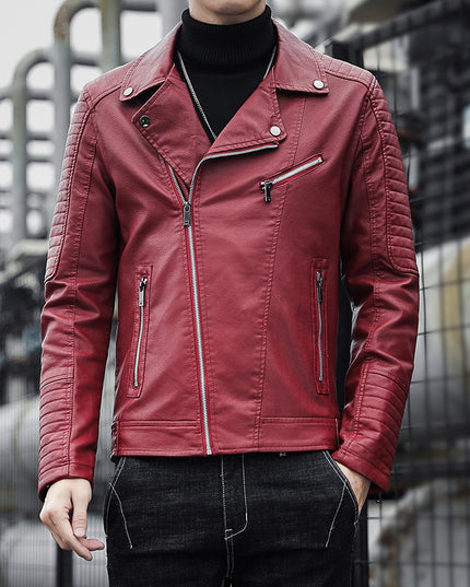 Spring And Autumn Leather Clothes Men's Motorcycle Jacket