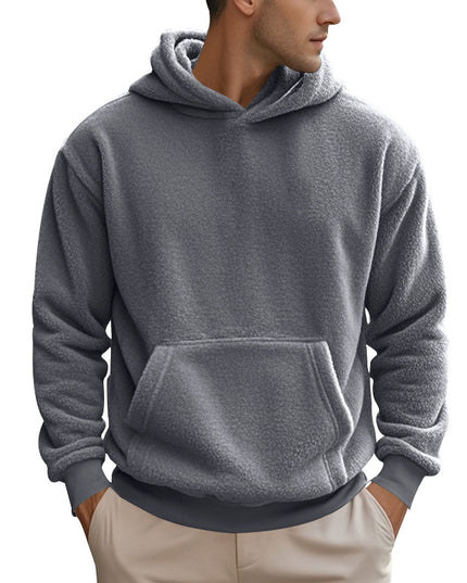 New Men's Double-sided Velvet Loose Sweater Men