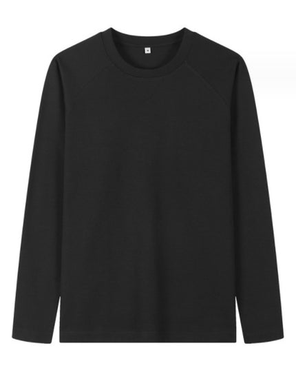 Double Sided Twill Cotton Solid Color Men's Raglan Sleeves