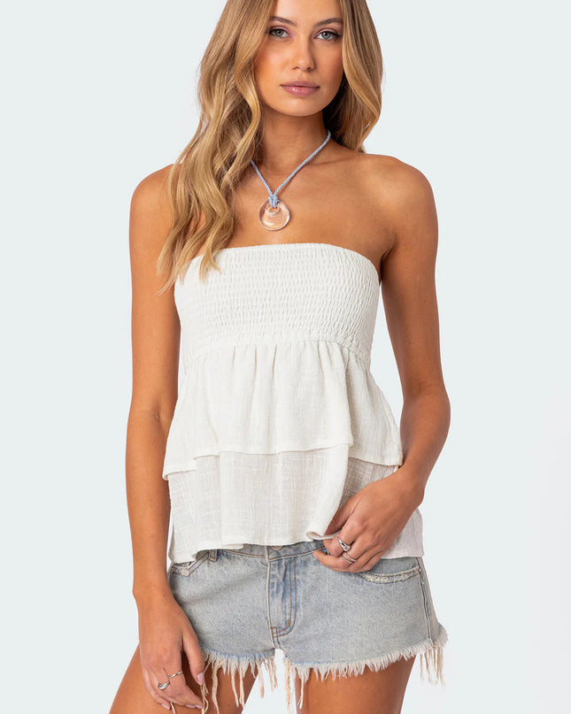 Summer Bandeau Sexy Off-the-shoulder Women's Top