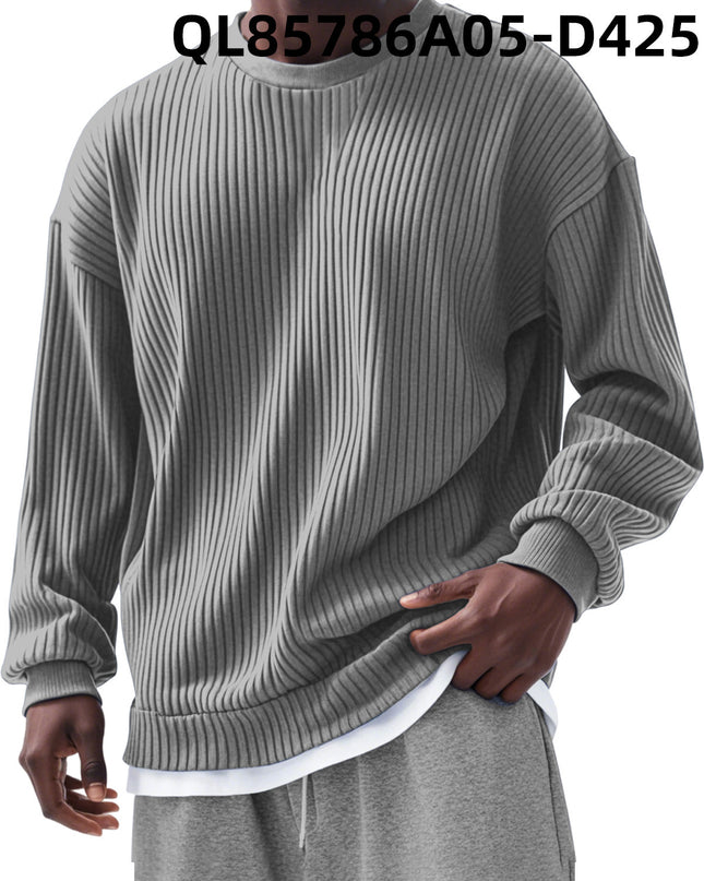 Men's Loose Trendy Long Sleeve Round Neck Top