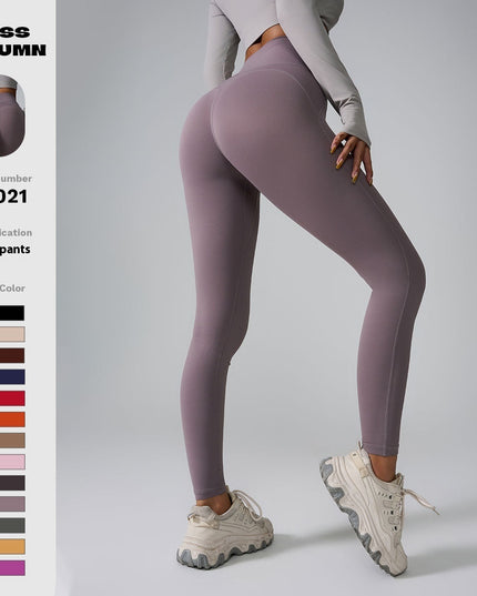 New Sports Trousers Pocket High Waist Seamless Nude Feel Yoga Pants