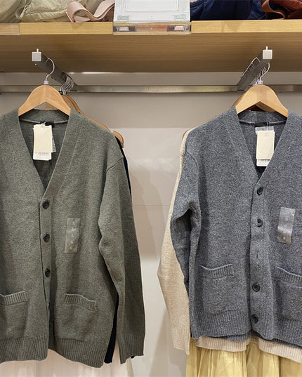 Soft Loose Casual V-neck Knitted Cardigan Sweater