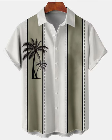 Hawaiian Men's Summer 3D Printed Short-sleeved Shirt