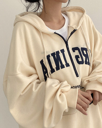 Casual Letters Hooded Pullover Women