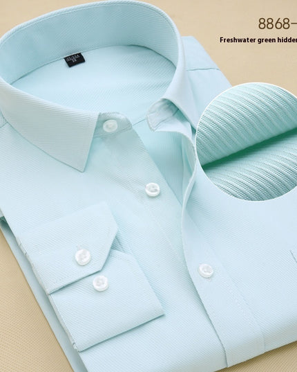 Men's Black Shirt Long Sleeve Shirt Business Slim Fit
