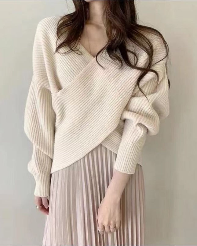 Batwing Sleeve Loose Sweater Sweater For Women