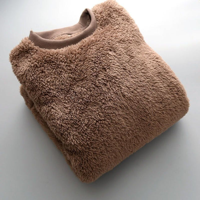 Autumn And Winter Plus Size Men's Round Neck Pullover Keep Warm Sweater