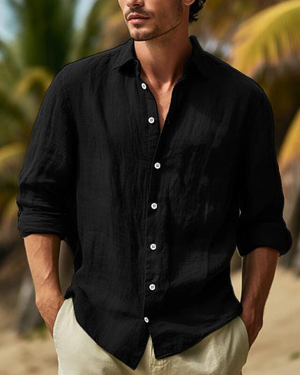 Men's Casual Solid Color Plus Size Shirt