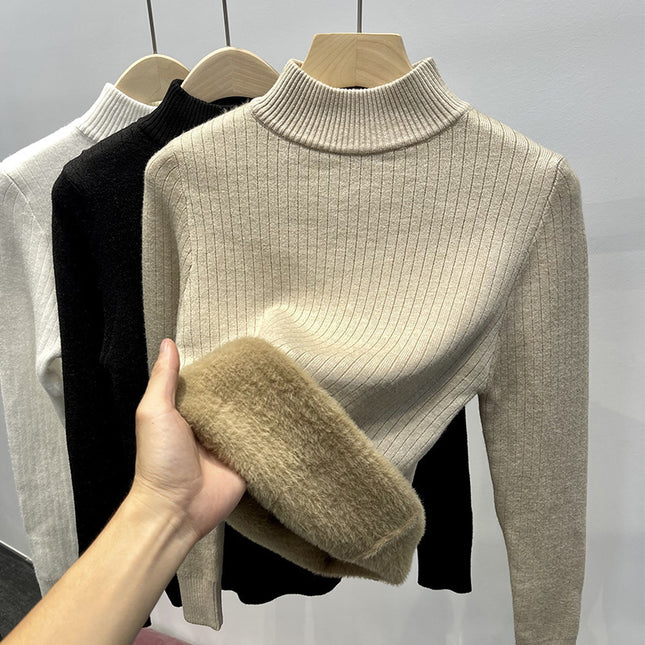 Single-layer Fleece-lined Inner Wear Thermal Base Knitwear