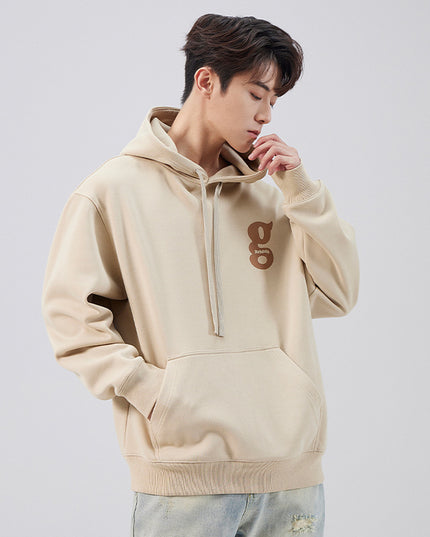 Printed Pullover Hooded Long Sleeves Men's Sweater
