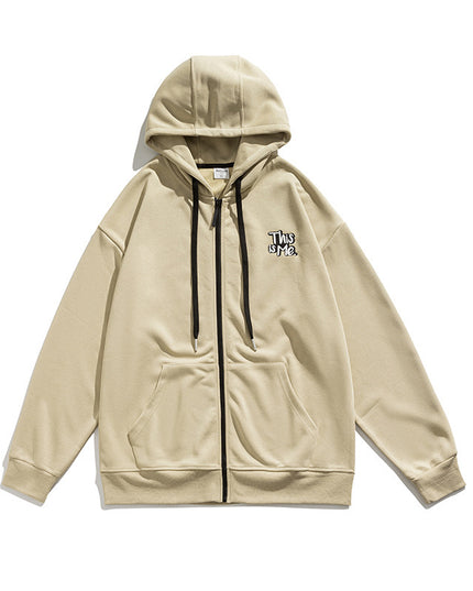Heavy Embroidery Hooded Cardigan Coat