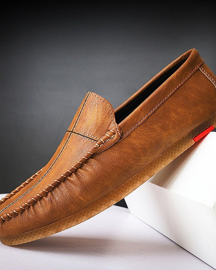 Spring New Men's Casual Lazy Small Leather Shoes