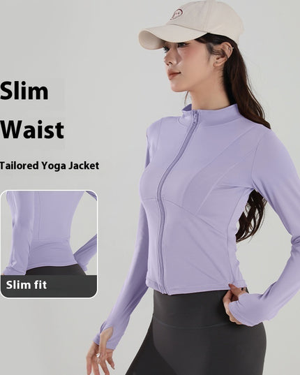 Stand Collar Jacket Thin Fitness Top Yoga Clothes Long Sleeve