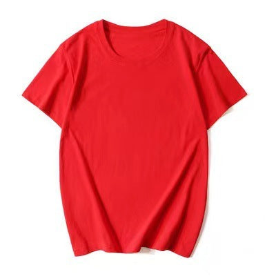 Round Neck Men's Short-sleeves Shirt Printed Logo All-matching Couple Style Half Sleeve
