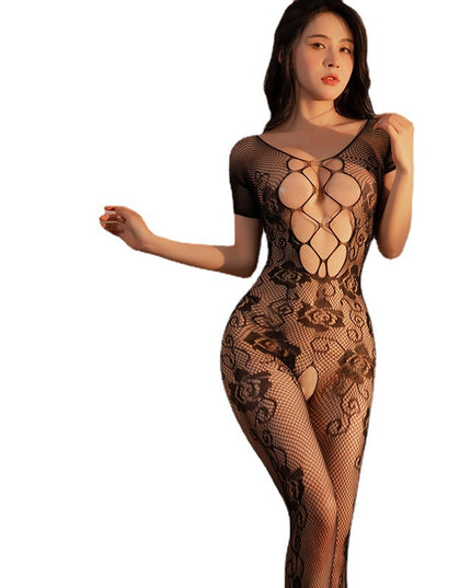 Women's Plus Size One-piece Fishnet Clothes Hollow-out Fishnet Stockings