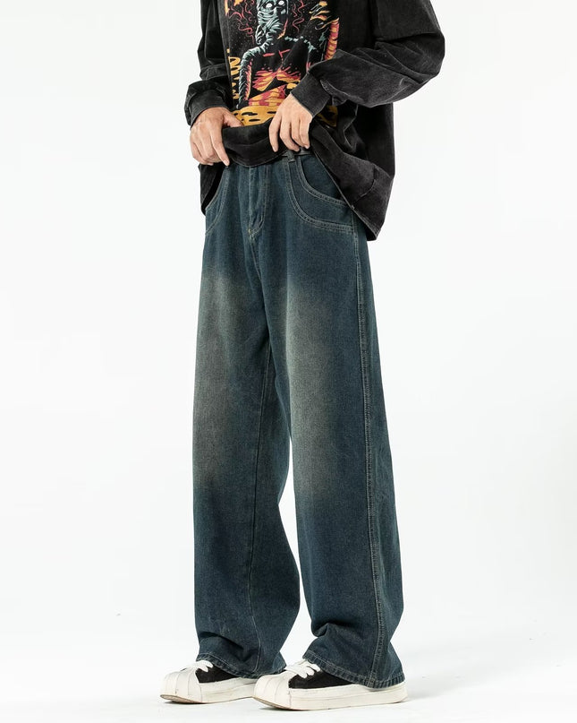 Vintage Blue Washed Men's Loose