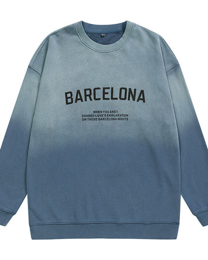 Autumn And Winter New Pure Cotton American Round Neck Sweater Men