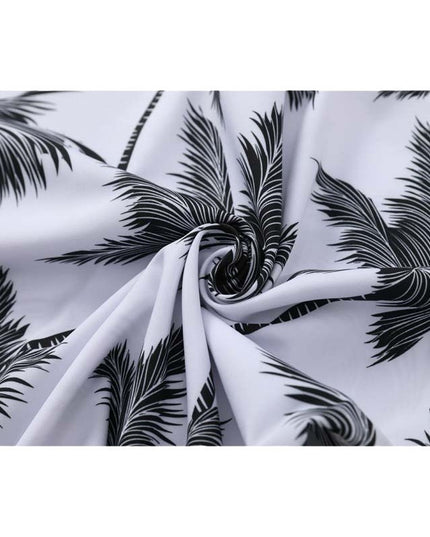 Men's Casual Ice Silk Micro-elastic Printed Short-sleeved Shirt Shorts Suit
