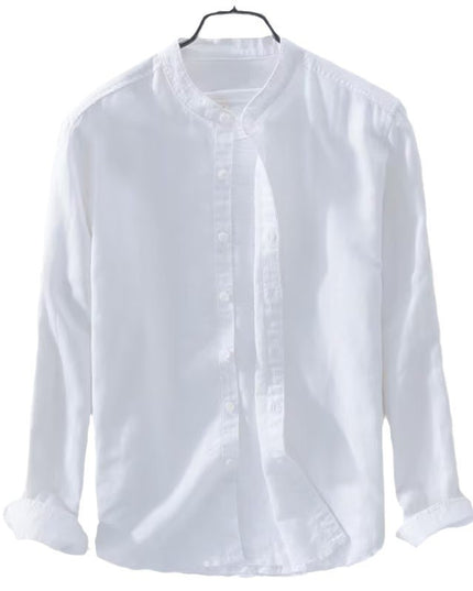 Loose Breathable Casual Long Sleeve Cotton Linen Shirt