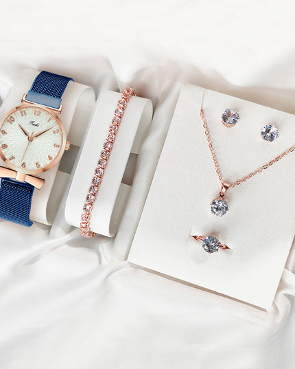 Leisure Gift Quartz Watch Five-piece Set Accessories Set