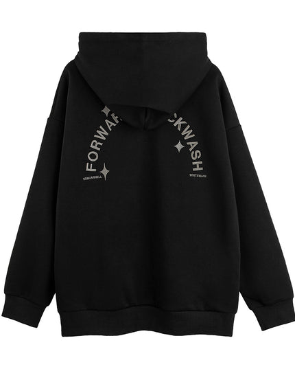 Hot Drilling Letter Loose Sweatshirt Men's European And American