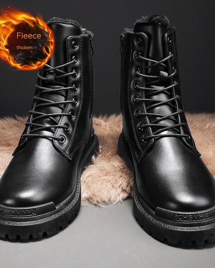 Martin Boots Men's Shoes Velvet Thermal And Thickening Cold-proof