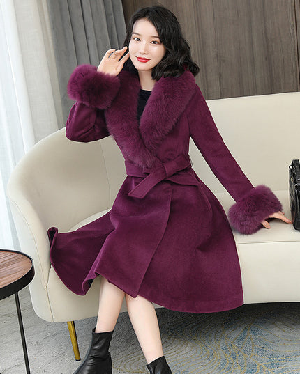 Double-sided Woolen Coat Women's Korean-style Thickened
