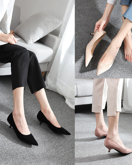 Black High Heels Women's Stiletto Work Shoes
