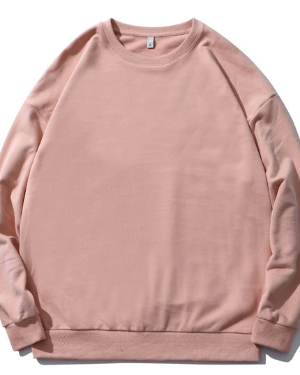 Pullover Solid Color With Fur Sweater Men's Loose Couple Sweater