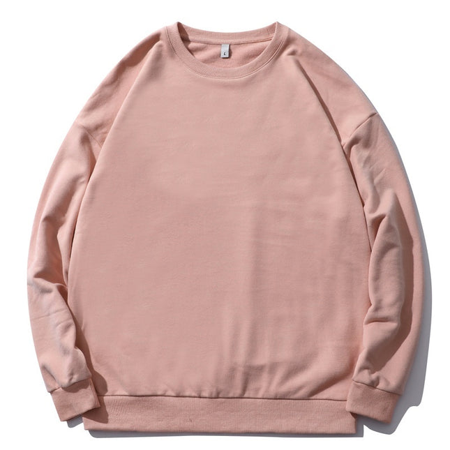 Pullover Solid Color With Fur Sweater Men's Loose Couple Sweater