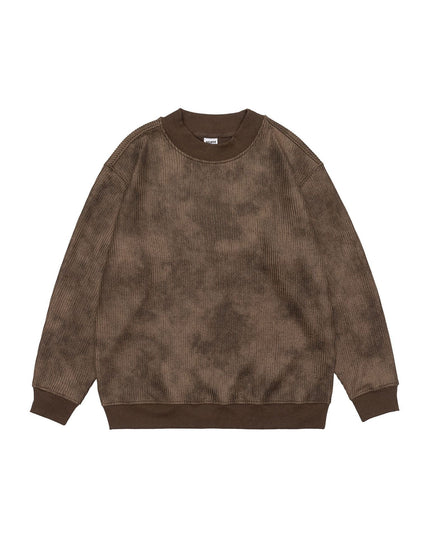 Heavy Knitted Round Neck Sweater Trendy Idle Style All-match Loose Couple's Tops
