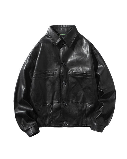 Men's Loose And Warm Leather Jacket