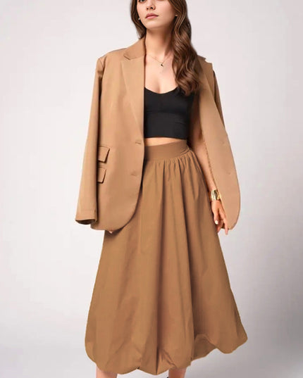 Spring Commute Style Balloon Skirt