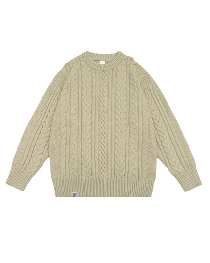 Japanese-style Retro Brocade Same Round Neck Sweater