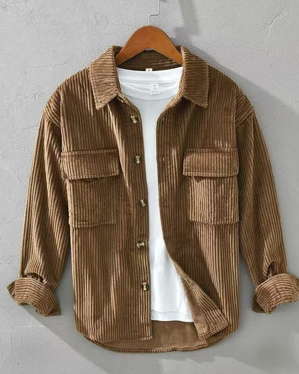 Men's Spring And Autumn High-end Corduroy Shirt