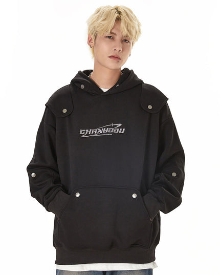 Men's Loose Pullover Personality Printed Hoodie