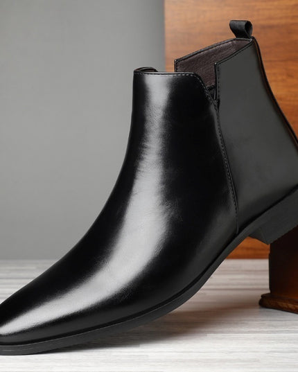 Plus Size High-top Leather Boots Men