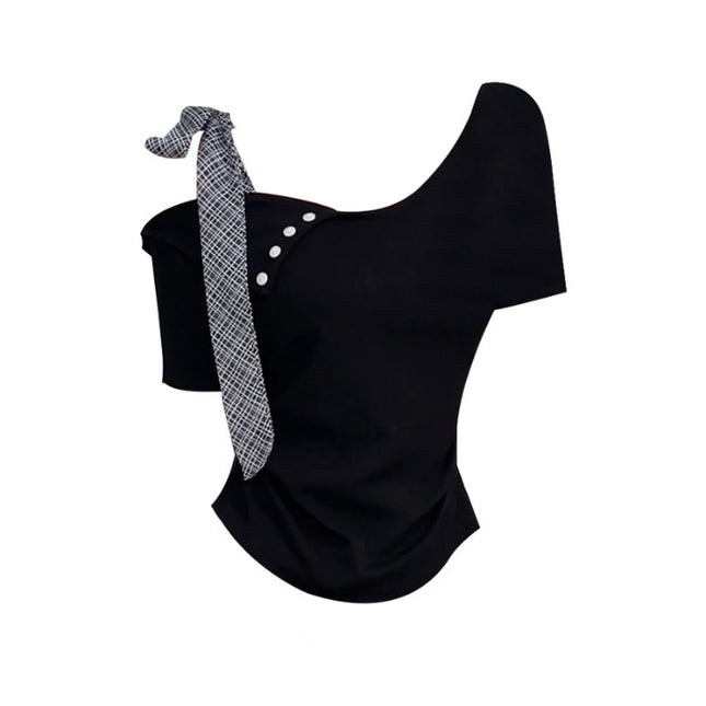 Sweet Hot Girl Niche Design Short Sleeve