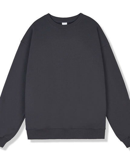 Fleece-lined Crew Neck Sweater Men's Loose Heavy Thickening