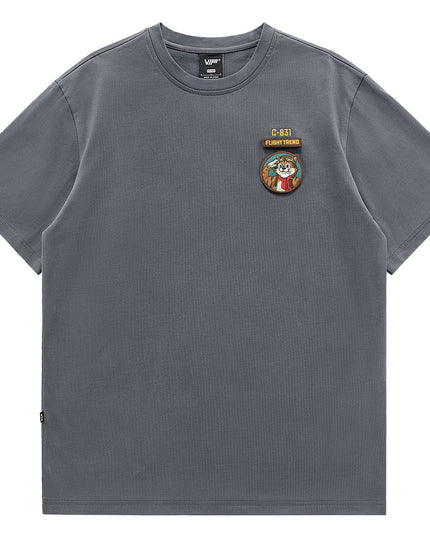 Men's Fashion Vintage Embroidered Short-sleeved T-shirt