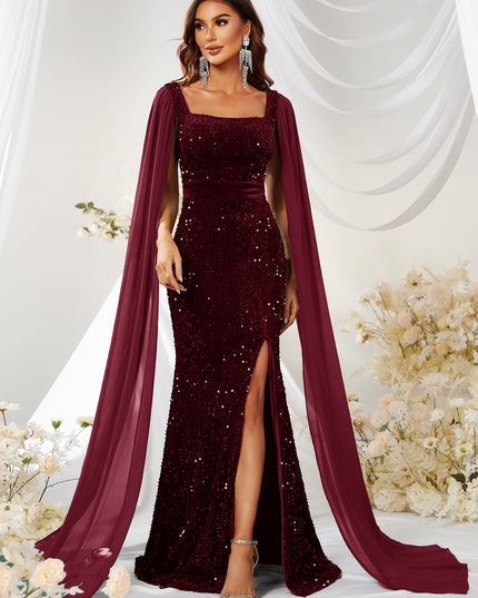 Dress Skirt Sequin Mesh Split Fishtail Dress