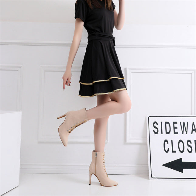 Lace-up Sexy Jazz Special High Heels Short