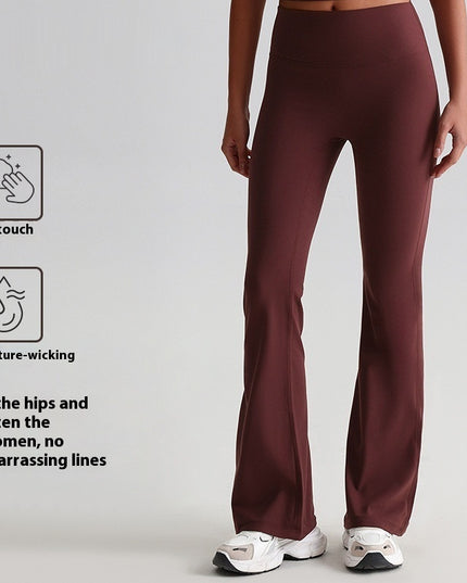 Wide-leg Bell-bottoms Tight Nude Feel Hip Raise Yoga Pants