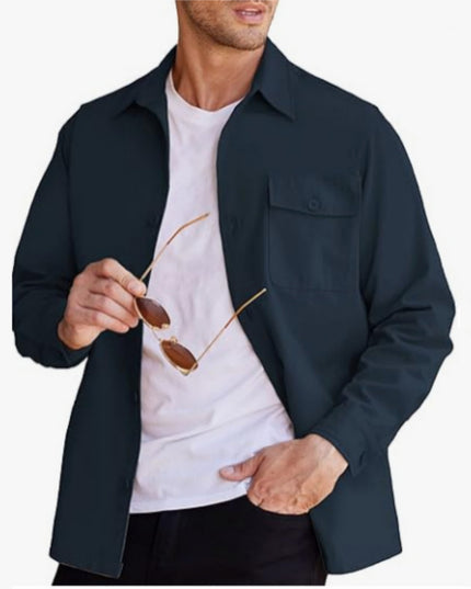 Fashion Long Sleeve Shirt Men's Heavy Weight