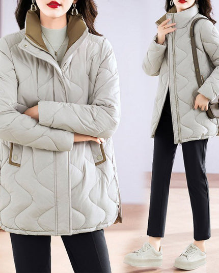 Mid-length Loose And Simple Cotton-padded Coat