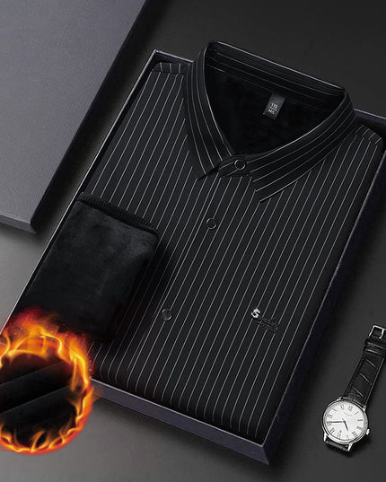 High-grade Striped Long-sleeved Shirt Men's Spring And Autumn Business Casual