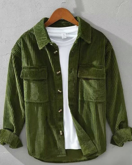 Men's Spring And Autumn High-end Corduroy Shirt