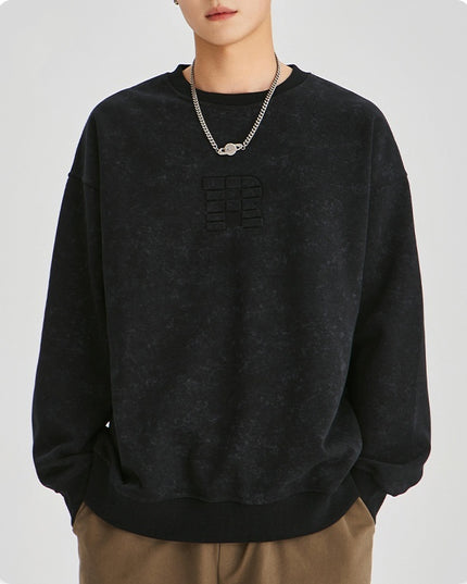 Steel Printed Round Neck Sweater For Men And Women